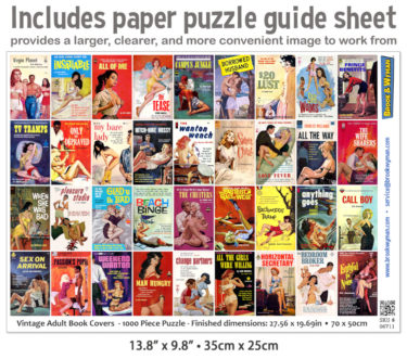 Vintage Adult Book Covers 1000 Piece Jigsaw Puzzle