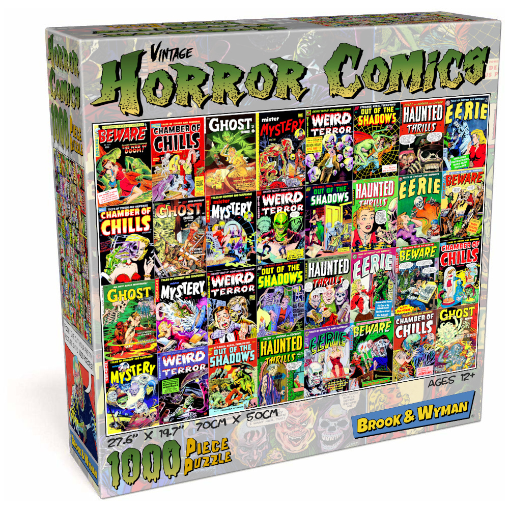 Vintage Horror Comic Book Covers 1000 Piece Jigsaw Puzzle - Word Magnets, Jigsaw  Puzzles & Kids Playing Cards - Brook & Wyman